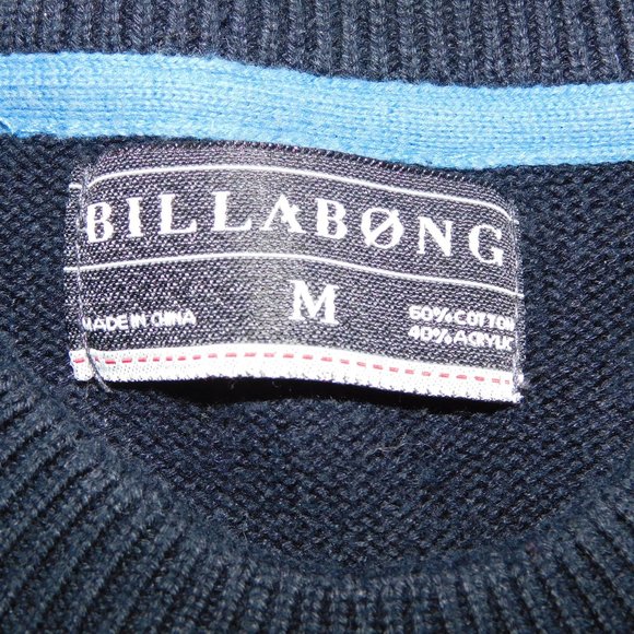 Billabong Mens M Block Striped Multicolour Crew neck Knit Sweater - Picture 5 of 12